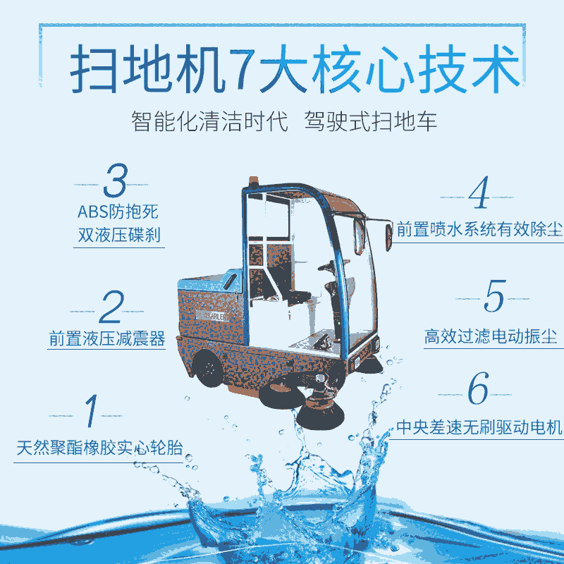 嘉興環保掃地機租售置換 戶外大型駕駛式掃地機KL1900